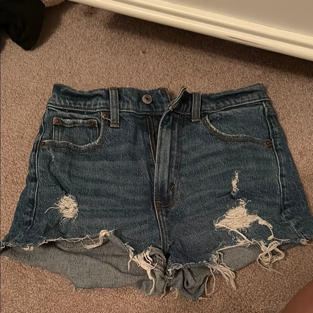 Denim Distressed Women's Shorts - Picture 1 of 1